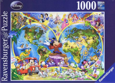 Disneys World Map - 1000 brikker (1)